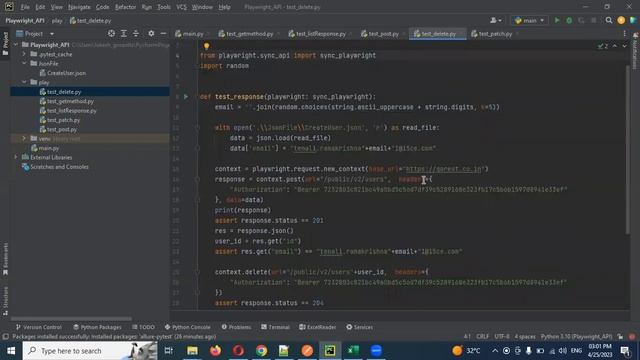 Part 5: Delete Method in Playwright Python API