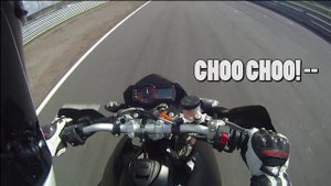 KTM 990 SM vs Suzuki GSXR1300 Hayabusa on Track