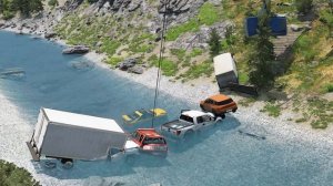 Автомобили против подвесного моста – BeamNG.Drive