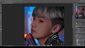 BTS TEAHYUNG [CYBERPUNK] (Speed Art) Photoshop