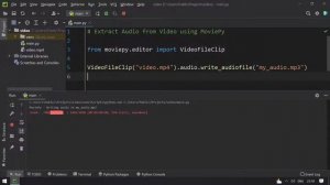 Python Program to Extract Audio from Video using MoviePy Editor