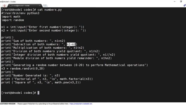 Python for Systems Administrator - Numbers Demo Script