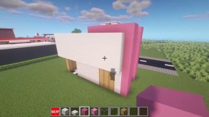 Minecraft Modern pink house - Build Tutorial?