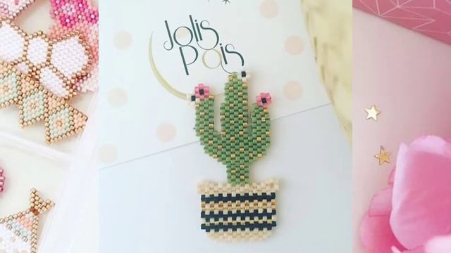 Идеи кактусов из бисера , бесплатные схемы/ Ideas cactus with beads, free pattern #бисероплетение смотреть онлайн
