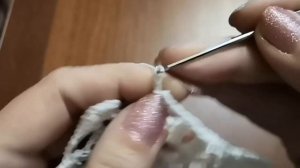 Красивая салфетка для начинающих крючком, схема.  Часть1.