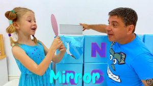 Nastya Learns English Alphabet with dad