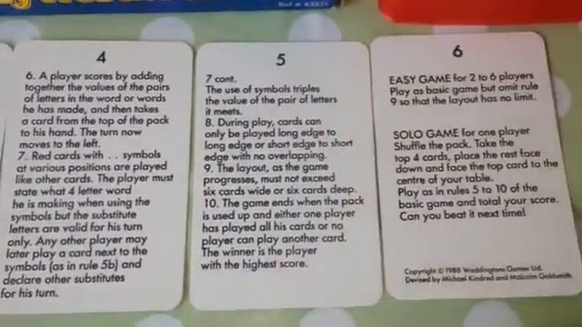 My Word Card Game by Waddingtons Rules Instructions & Game Play смотреть онлайн