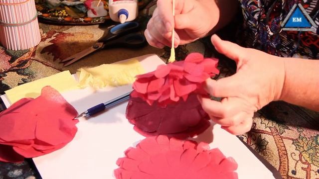 Как сделать цветы пиона из салфетки своими руками смотреть онлайн