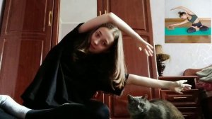 ЙОГА ЧЕЛЛЕНДЖ С КОШКОЙ. JOGA CHALLENGE WHITH CAT. ЙОГА ДОМА. Йога упражнения для начинающих