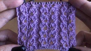 Ажурный узор спицами из 4 рядов