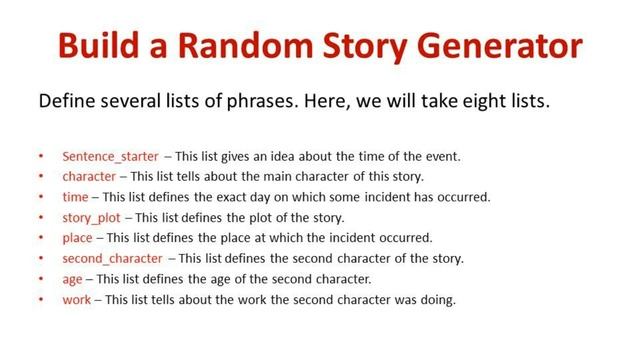 Build a Random Story Generator using Python I Python Game Development