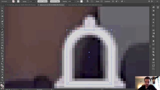 Рисуем в Adobe Illustrator кнопку и иконки. Работа базовыми фигурами в программе для начинающих смотреть онлайн
