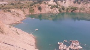 Большой кратер в пгт Солотвино Закарпатской обл обвалившаяся соляная шахта