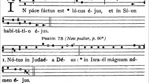 In pace factus, Gregorian antiphon of Tenebrae