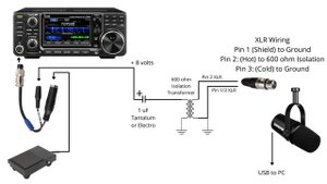 How I connect my Icom IC-7300 to an XLR Microphone
