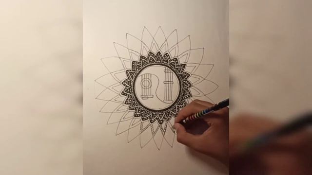 Рисунок черной ручкой|How to draw a mandala|как рисовать|how to draw|урок рисования|drawing tutoria смотреть онлайн