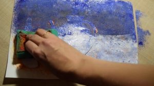 Натюрморт губкой и гуашью