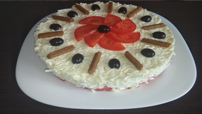 Салат "Крабовая слойка". Невероятно нежный и обалденно вкусный!!!