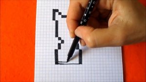 Как рисовать по клеточкам собачку Хаски мини Простые рисунки How to Draw Husky Dog Mini Pixel Art