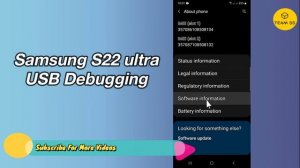Samsung Galaxy S22 Ultra USB Debugging to connect to PC / otg || 2022