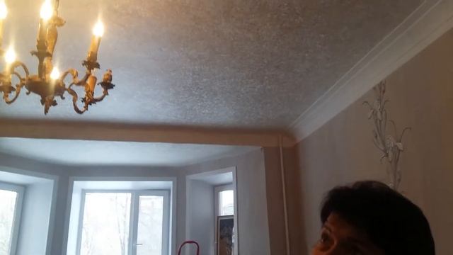 Жидкие обои ДекорСтенов на потолке