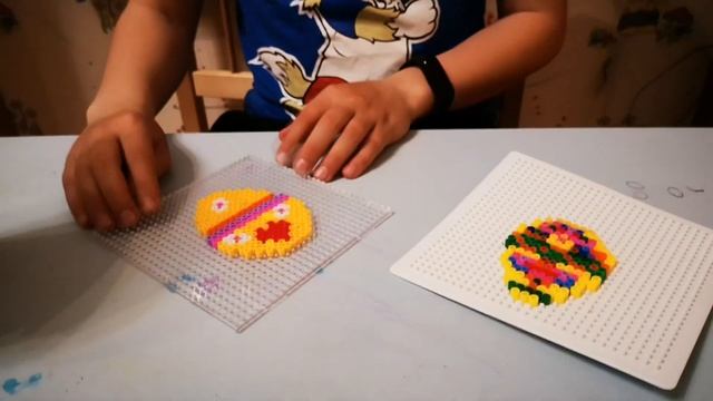 DIY Поделка к Пасхе в садик из термомозайки ИКЕА ПЮСЛА смотреть онлайн