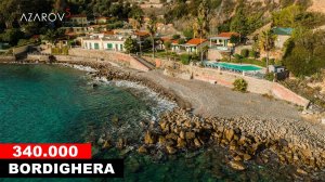 House by the sea with private beach in Bordighera