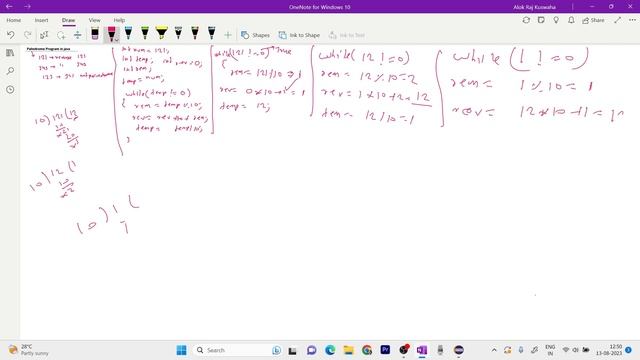 Write a  Program to Check Palindrome number in java. || Important Coding Problem for Placement .