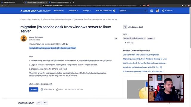 Jira Admin - Migrate just one project to empty server?