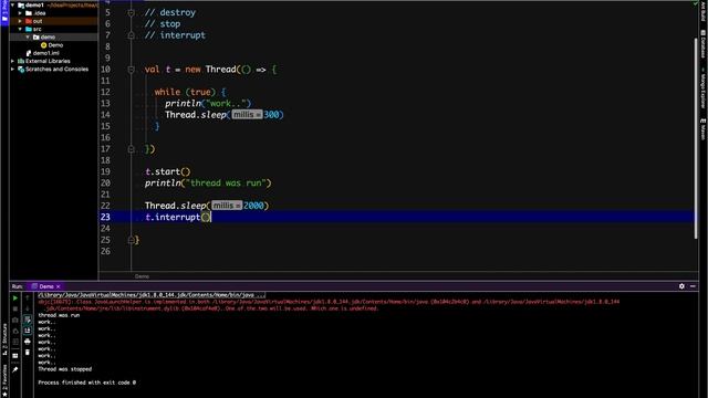 4) Scala. Kill a thread смотреть онлайн