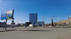 Новосибирск. Прогулка . Площадь Станиславского, площадь К. Маркса  и телевизионная вышка