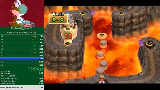 New Super Mario Bros. Wii Any% Speedrun in 25:53 смотреть онлайн