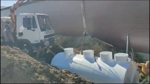 Монтаж септика Панда