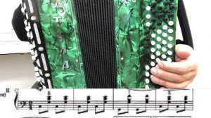 М.Красев "Маленькая ёлочка". Разучивание детской песенки на баяне.