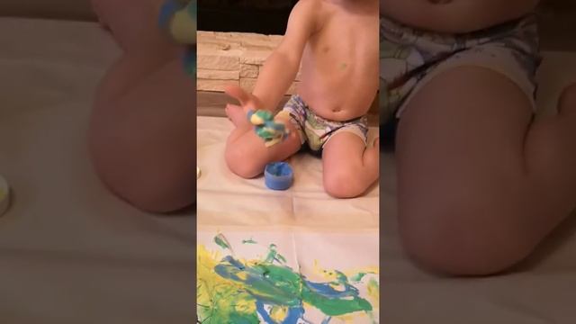 Пальчиковые краски и большая раскраска (челлендж, challenge) смотреть онлайн