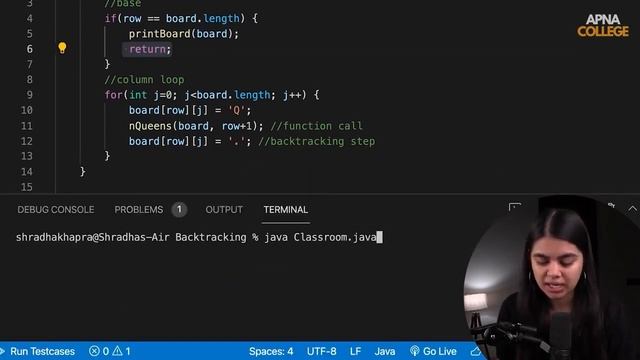 Backtracking in Java lecture 16 Data structure and algorithm | Alpha batch Apna college DSA in java