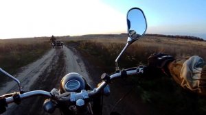 Мотоцикл Восход 2м покатушки, выезд на трассу за бензином