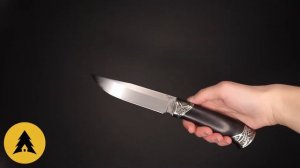 Нож 007 тип А (145мм) сталь N690, рукоять мельхиор/граб (Пампуха И.Ю.)