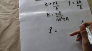 Resistivity in terms of electron density and relaxation time