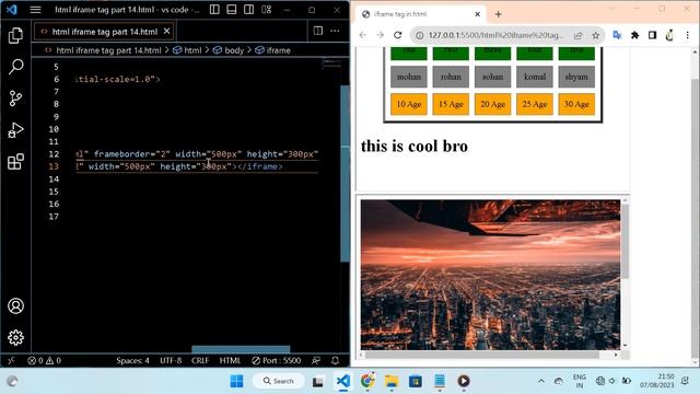 html se web page me  iframe ki help se youtube ki video kese lgaye #htmltutorial #webdevelopment