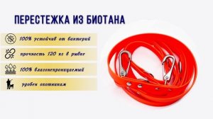 Перестежка из биотана оранжевая фурнитура нержавеющая сталь