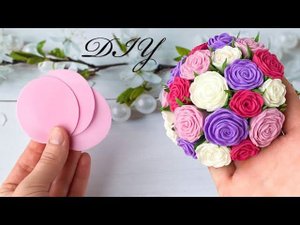 Как быстро сделать розочки Из фоамирана За 5 минут Diy Rose Foam Paper / Flores de foami