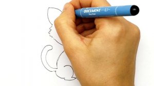 Как просто нарисовать милого котика. Просто рисуем и раскрашиваем котика для срисовки.