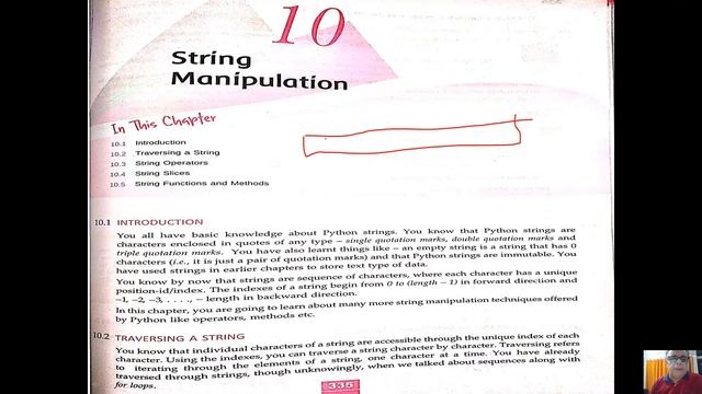 Python class X1 chapter 10 String Manipulation Introduction