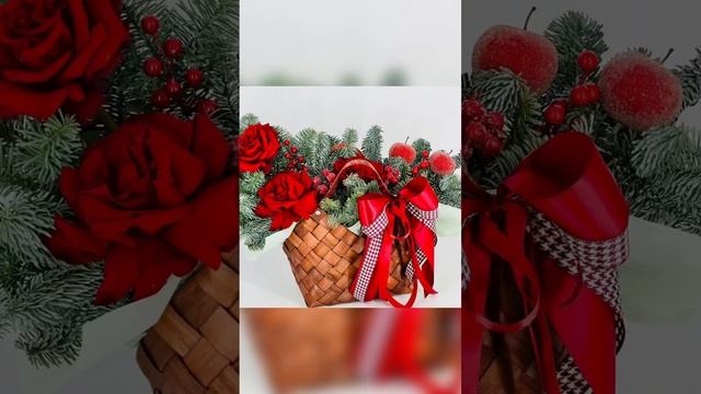 Новогодняя композиция #новогоднийбукет #новогоднийподарок #подарокмаме #букетмосква #букетназаказ