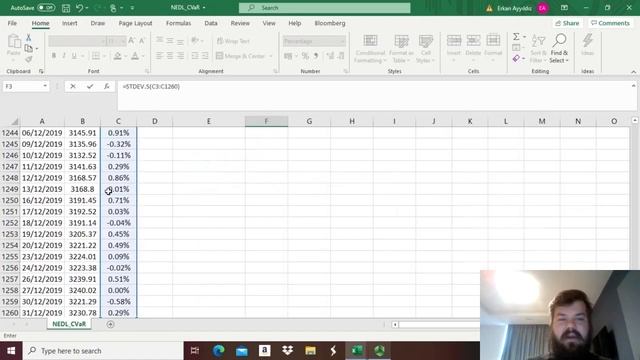Conditional Value-at-Risk (Expected shortfall) - measuring expected extreme loss (Excel) (SUB)