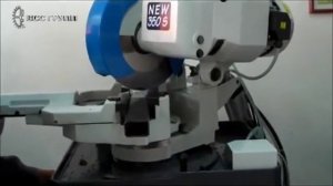 Дисковая пила по металлу серия MACC NEW350 S, резка профильной трубы под углом