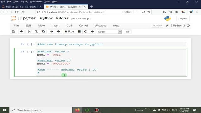 Add Two Binary Strings | Python 4 You | Lecture 83