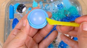 Mixing ”Cookie Monster🍪” Makeup Eyeshadow, Lipstick Into Slime! Satisfying Slime ASMR Videos #20