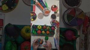 Урок № 10.  Лепим грядку с овощами.